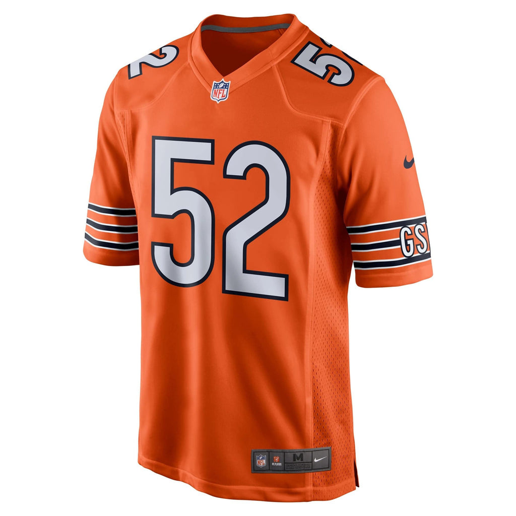 Chicago Bears Khalil Mack Nike Orange Game Jersey for Men product image 2, provided for visual reference and product detail