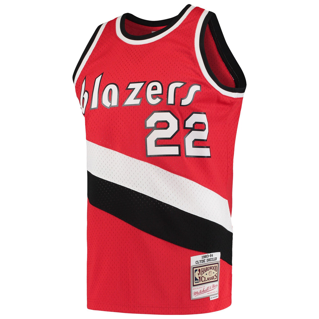 Mitchell & Ness Clyde Drexler Red Portland Trail Blazers Hardwood Classics 1983-84 Swingman Jersey for Men product image 2,