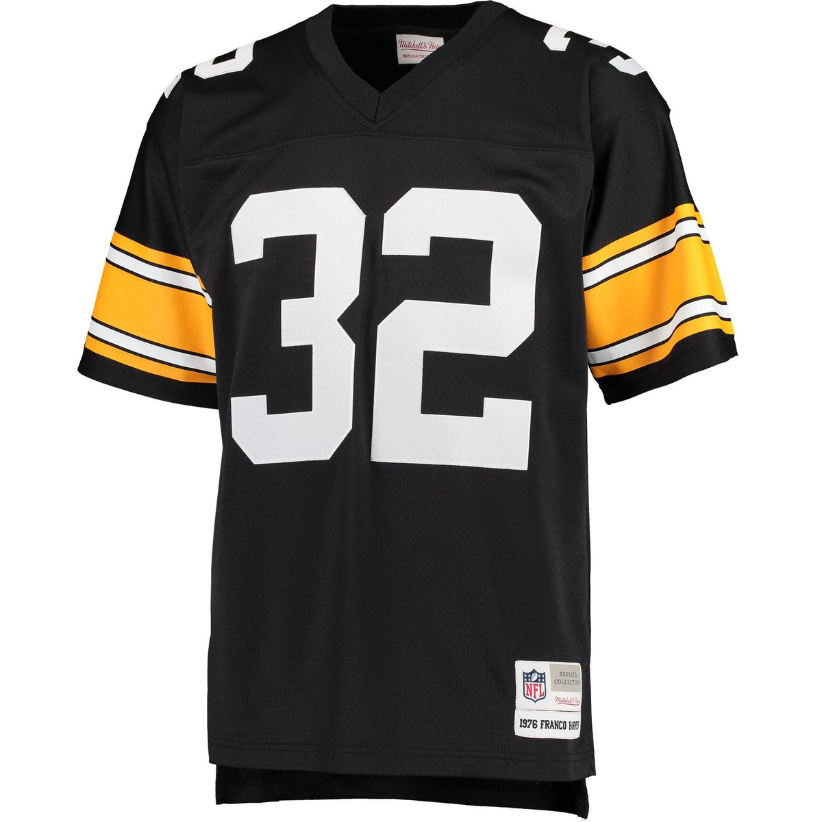 Pittsburgh Steelers Franco Harris Mitchell & Ness Black Retired Player Replica Jersey for Men product image 3, provided for