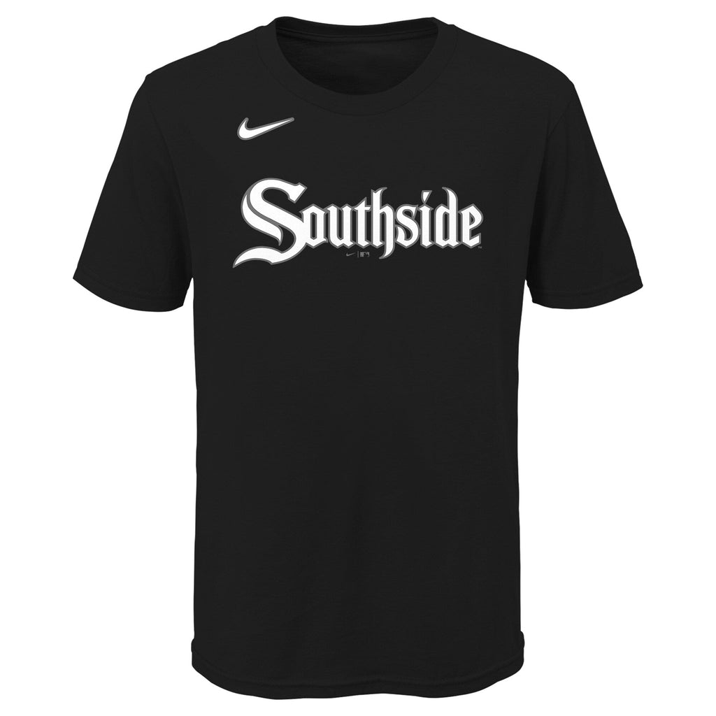 Toddler Chicago White Sox City Connec Nike Black Wordmark T-Shirt product image 2, provided for visual reference and product