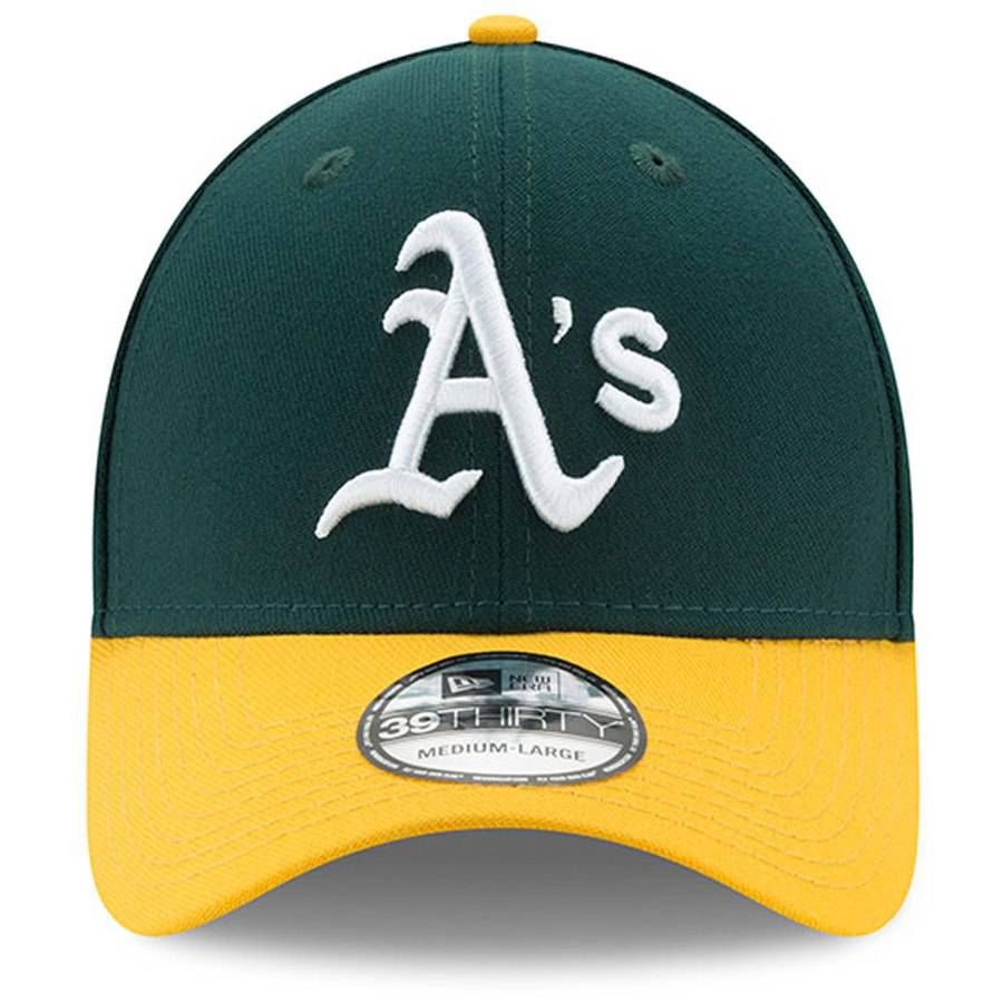 Oakland Athletics New Era Green/Yellow MLB Team Classic 39THIRTY Flex Hat for Men product image 2, provided for visual