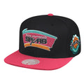 Mitchell & Ness Black/Pink San Antonio Spurs 1996 NBA All-Star Game Hardwood Classics Snapback Adjustable Hat for Men