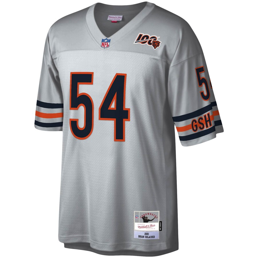 Chicago Bears Brian Urlacher Mitchell & Ness Platinum NFL 100 Retired Player Legacy Jersey for Men product image 2, provided