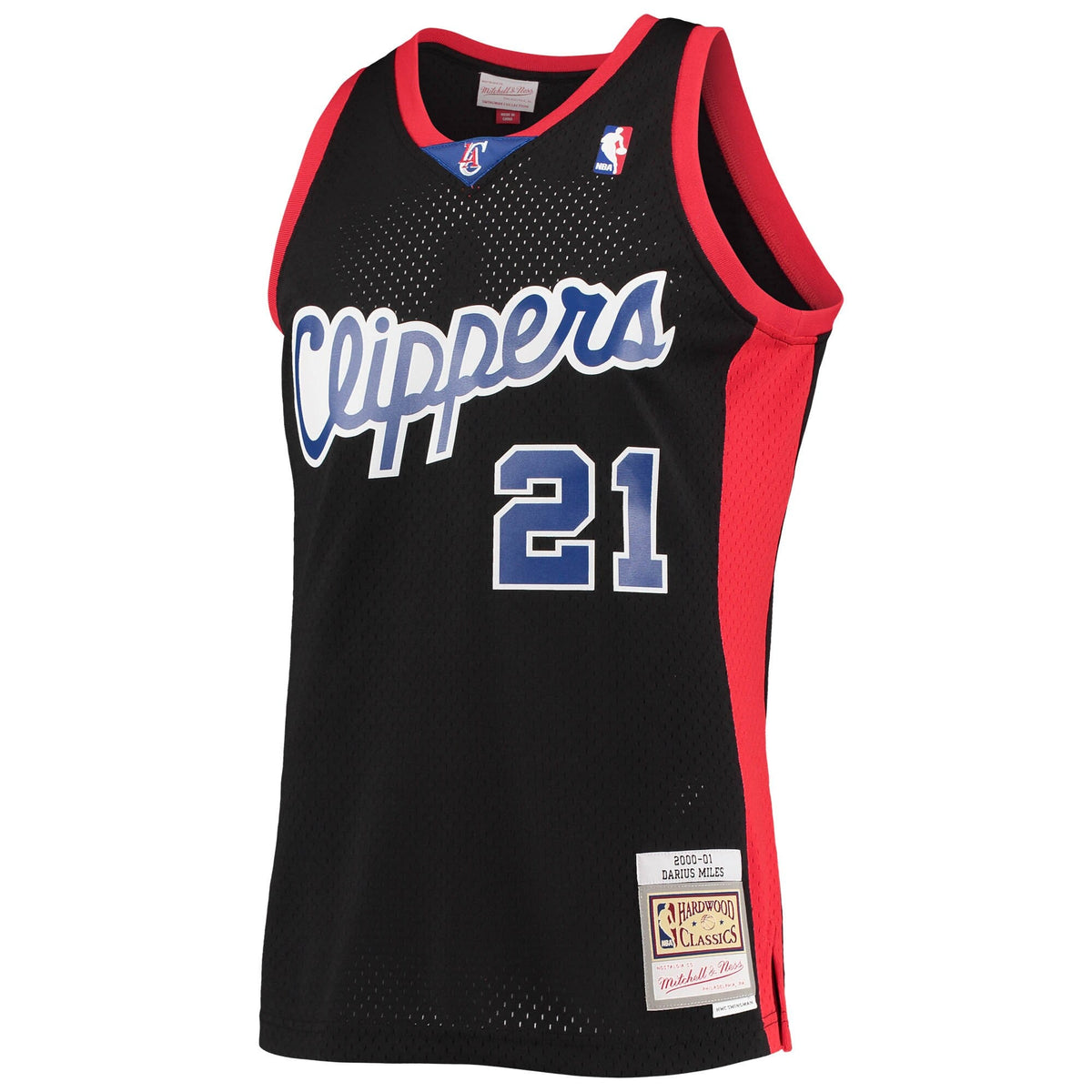 LA Clippers Darius Miles Mitchell & Ness Black Hardwood Classics Reload 2.0 Swingman Jersey for Men product image 2,