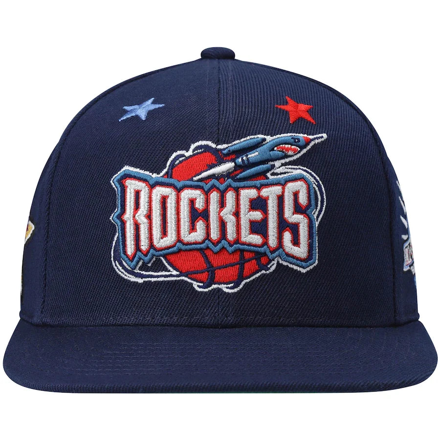 Houston Rockets NBA 97 Top Star HWC Navy Mitchell & Ness Snapback Hat product image 2, provided for visual reference and