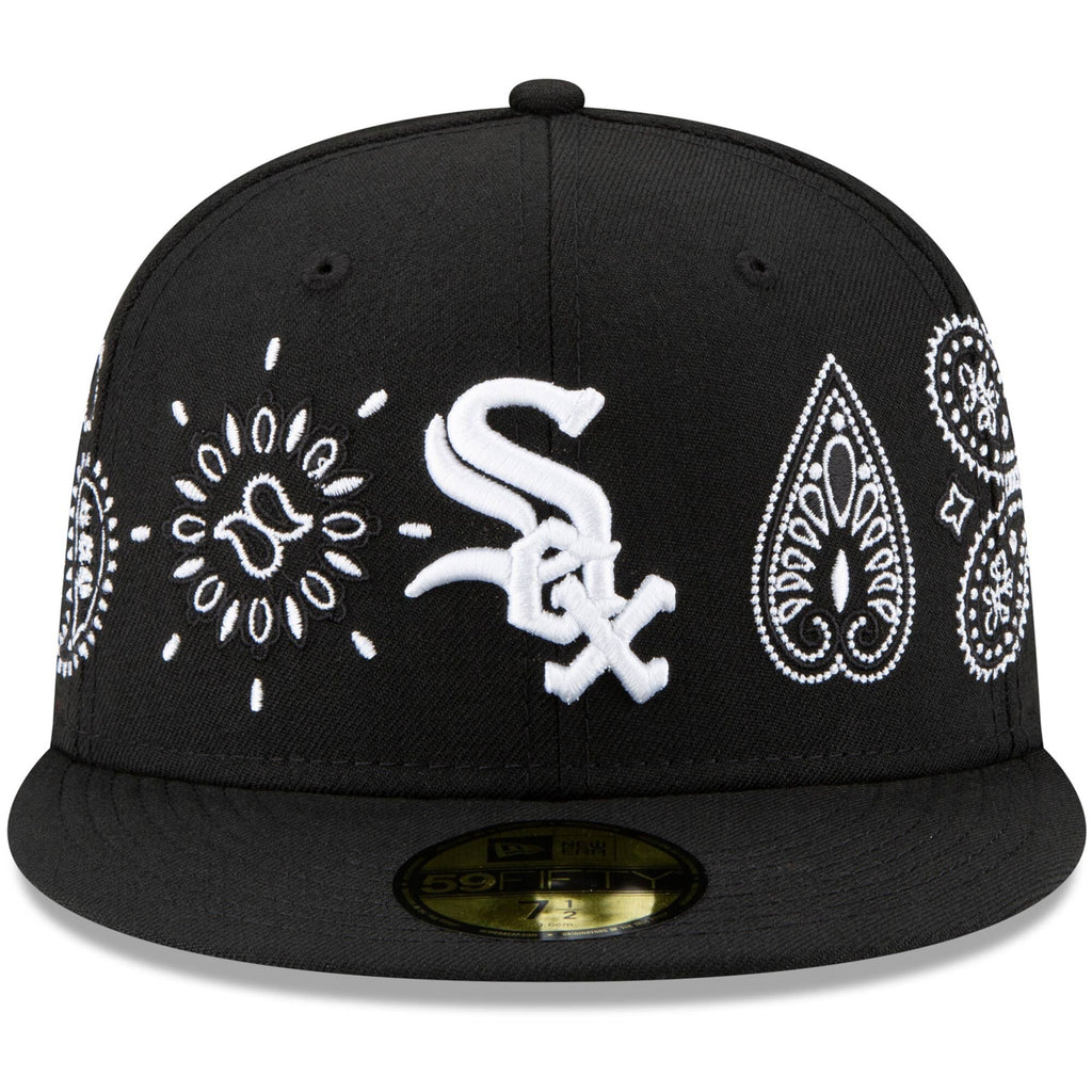 Chicago White Sox New Era Paisley Elements 59FIFTY Fitted Hat - Black product image 2, provided for visual reference and
