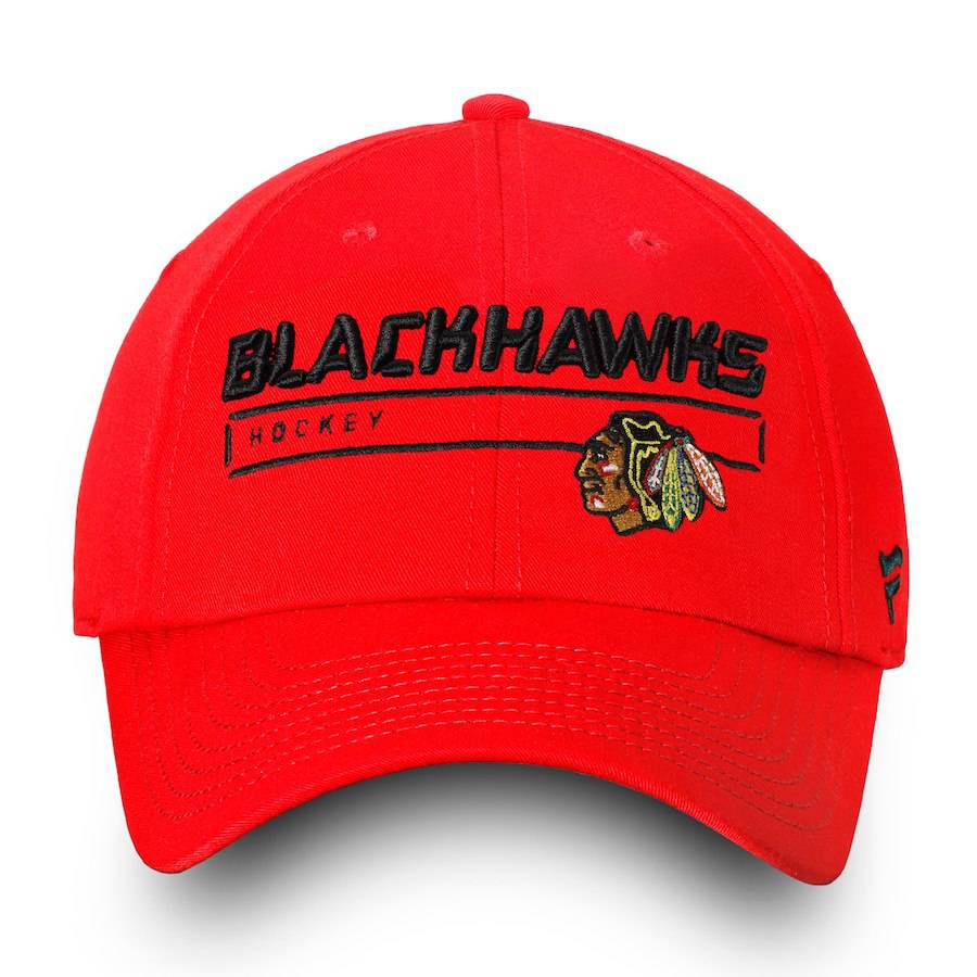Chicago Blackhawks Fanatics Branded Red Authentic Pro Rinkside Fundamental Adjustable Hat for Men product image 2, provided
