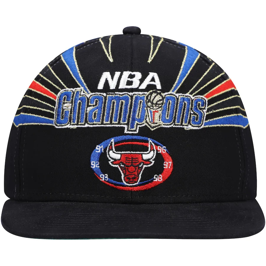 Chicago Bulls Mitchell & Ness Black Hardwood Classics 1998 NBA Champions Snapback Hat for Men product image 2, provided for