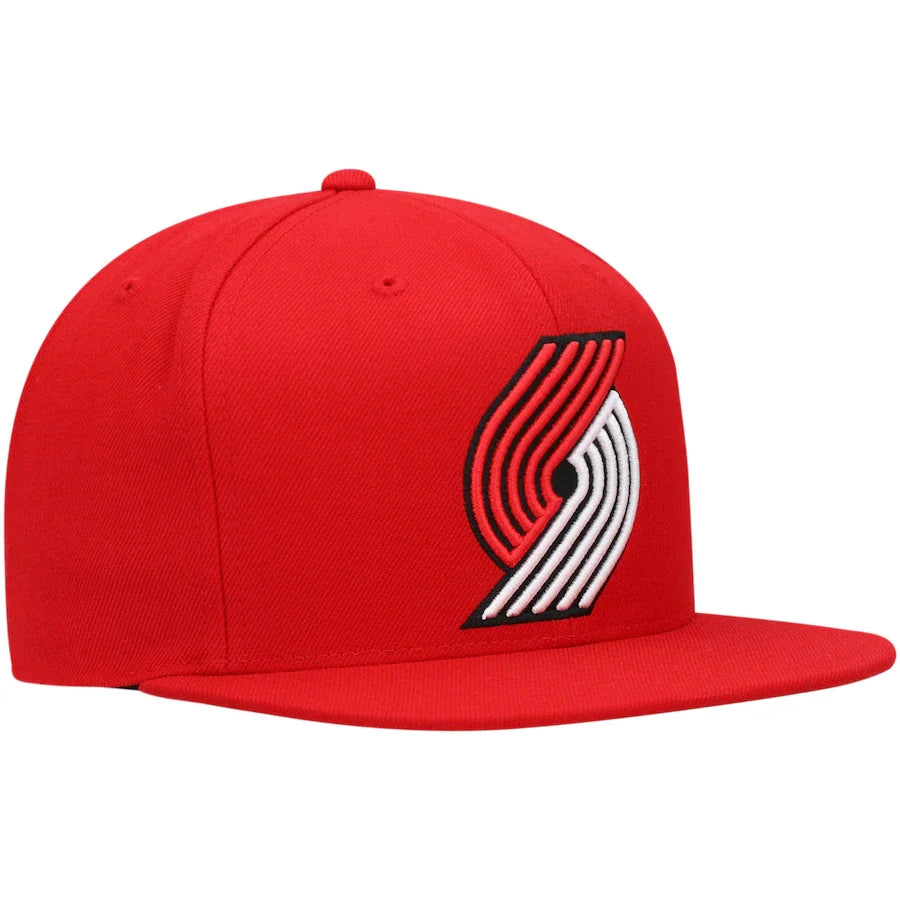 Portland Trail Blazers Ground 2.0 Red Mitchell & Ness Snapback Hat product image 3, provided for visual reference and