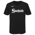 Kids Chicago White Sox City Connect Child Nike Black Wordmark T-Shirt product image 1, provided for visual reference and