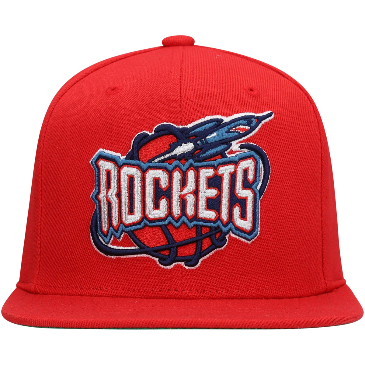 Mitchell & Ness Houston Rockets Hardwood Classics Red Adjustable Snapback Hat for Men product image 2, provided for visual