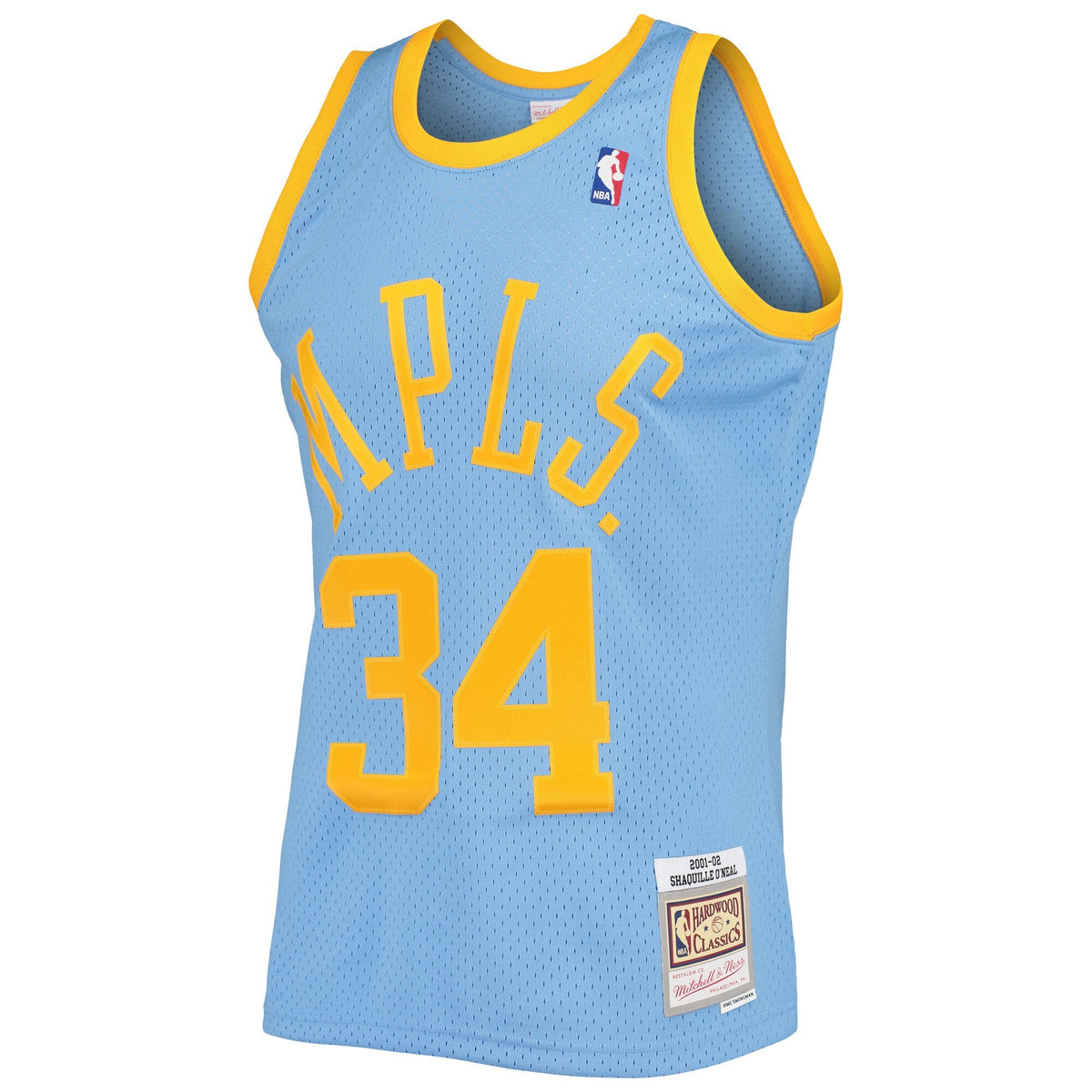 Shaquille O'Neal Los Angeles Lakers Mitchell & Ness 2001-02 Hardwood Classics Swingman Jersey - Powder Blue for Men product