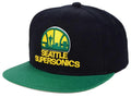 Seattle Supersonics NBA Core Basic 2 Tone Black/Green HWC Mitchell & Ness Snapback Hat for Men product image 1, provided for