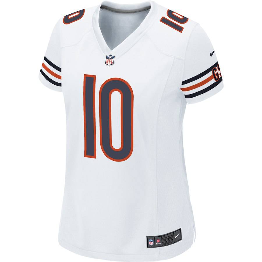 Chicago Bears Mitchell Trubisky Nike White Game Jersey for Women product image 2, provided for visual reference and product