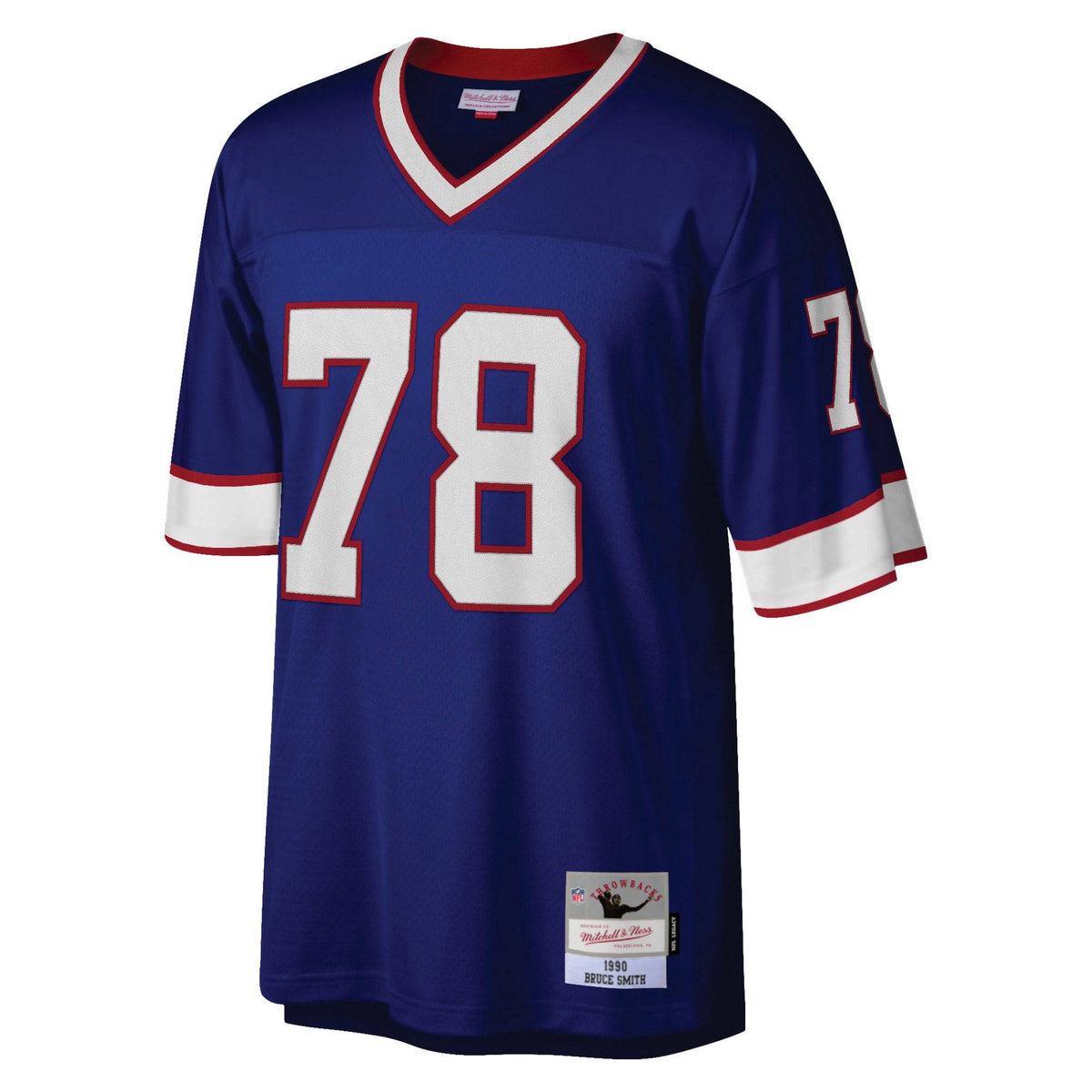 Buffalo Bills Bruce Smith Mitchell & Ness Royal 1990 Legacy Replica Jersey for Men product image 2, provided for visual