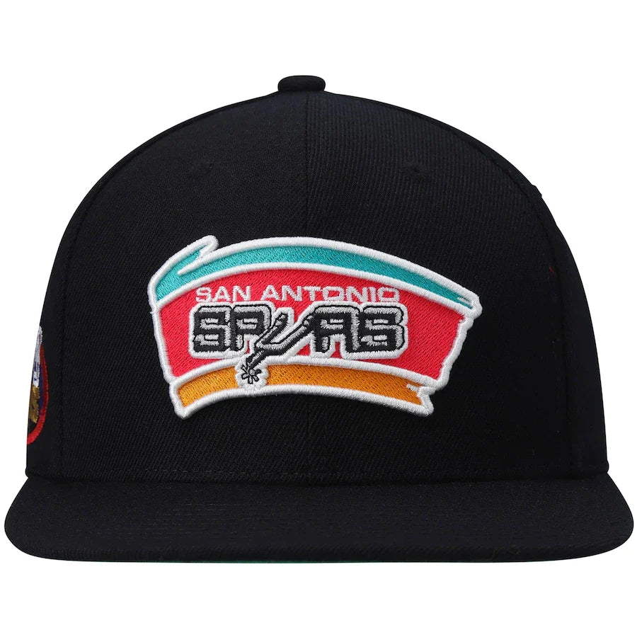 San Antonio Spurs Mitchell & Ness Top Spot NBA 1999 Finals Snapback Hat product image 2, provided for visual reference and