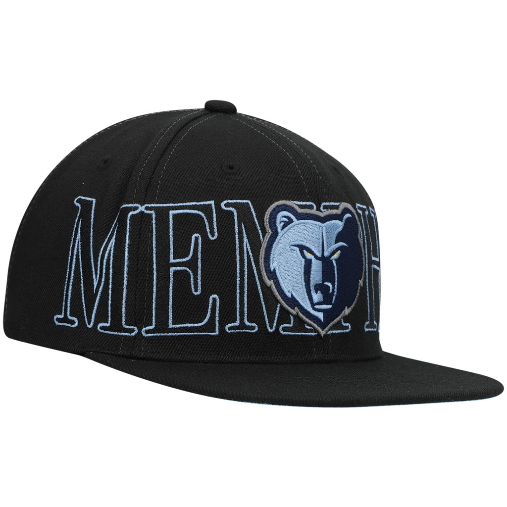 Mitchell & Ness Black Memphis Grizzlies Winner Circle Snapback Hat for Men product image 3, provided for visual reference