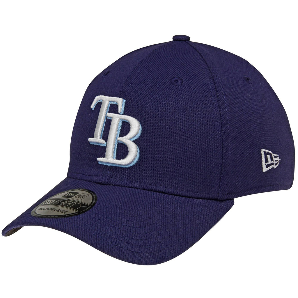 Tampa Bay Rays New Era Navy MLB Team Classic 39THIRTY Flex Hat for Men product image 2, provided for visual reference and