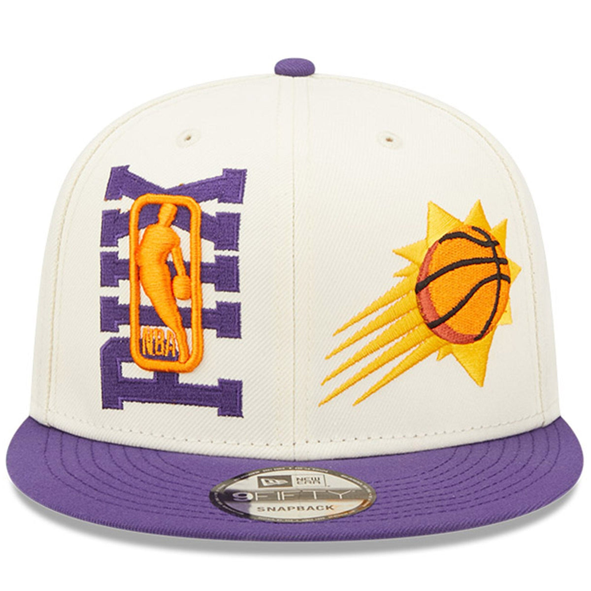 Phoenix Suns New Era 2022 NBA Draft 9FIFTY Snapback Adjustable Hat - Cream/Purple product image 2, provided for visual