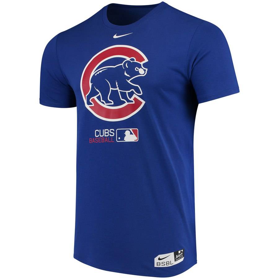 Chicago Cubs Nike Authentic Collection Performance T-Shirt - Royal product image 2, provided for visual reference and