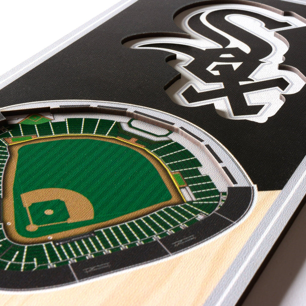 Chicago White Sox 6'' x 19'' 3D StadiumView Banner product image 2, provided for visual reference and product detail review