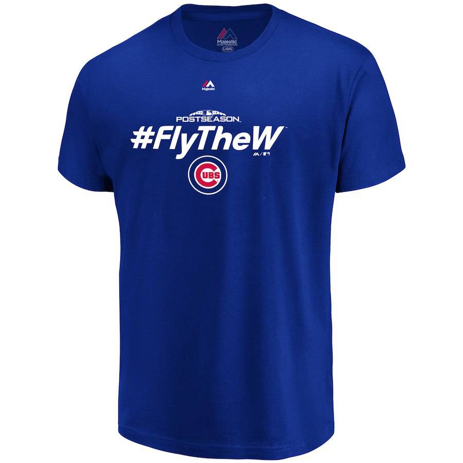 Chicago Cubs Majestic Royal 2018 Postseason Authentic Collection T-Shirt for Men product image 2, provided for visual