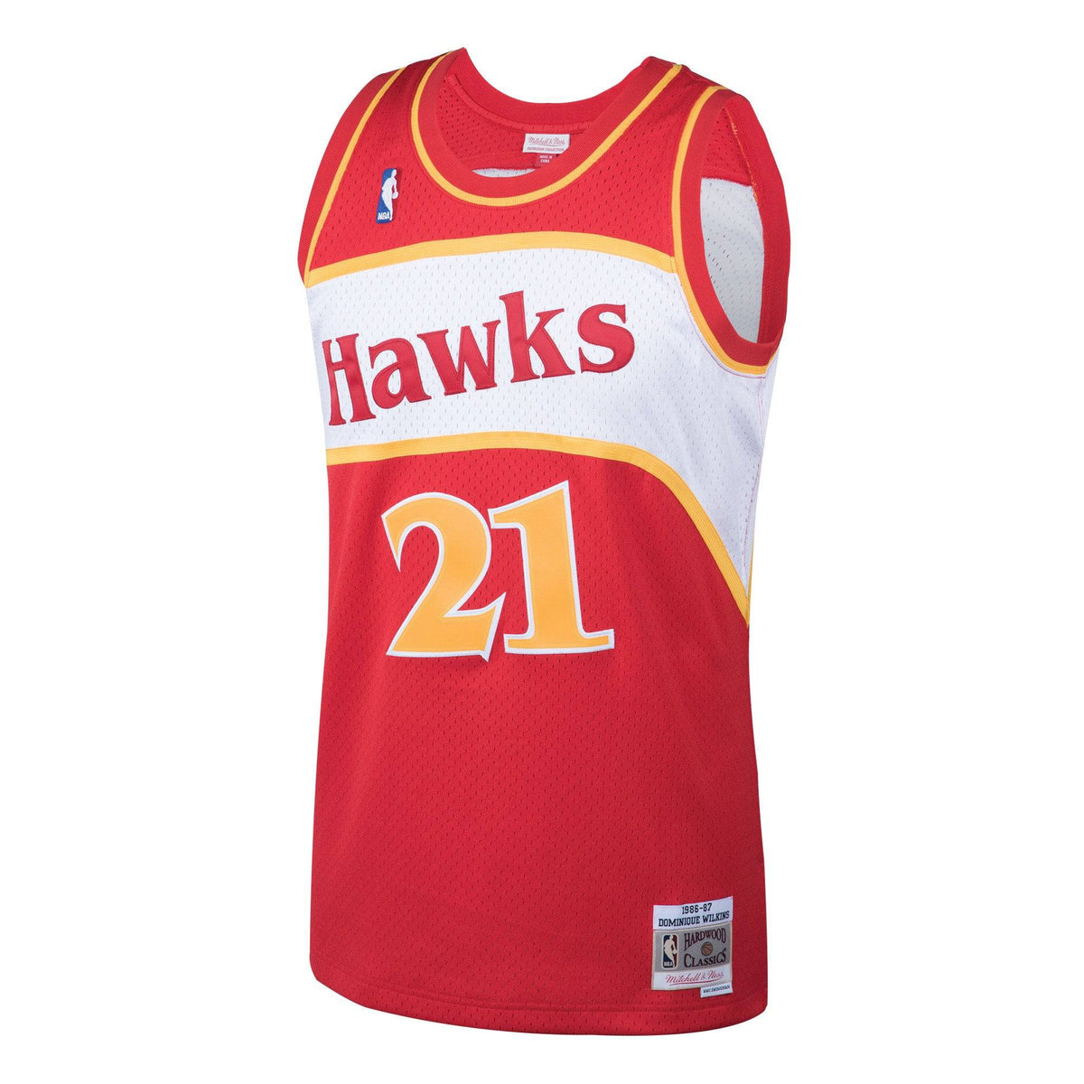 Atlanta Hawks Dominique Wilkins Mitchell & Ness Red 1986-87 Hardwood Classics Swingman Jersey for Men product image 2,