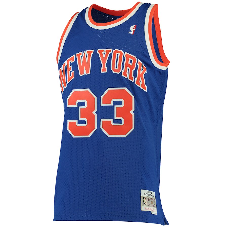 New York Knicks Patrick Ewing Mitchell & Ness Blue 1991-92 Hardwood Classics Swingman Jersey for Men product image 2,