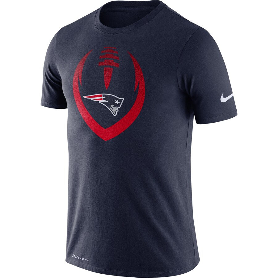 New England Patriots Nike Fan Gear Modern Icon Performance T-Shirt - Navy product image 2, provided for visual reference and