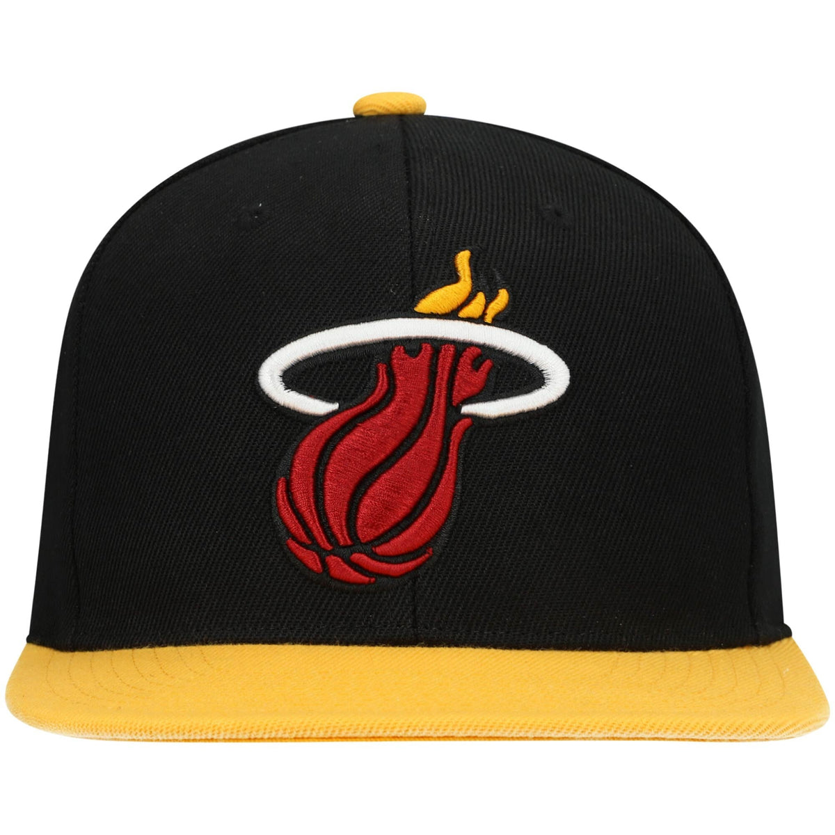Miami Heat Mitchell & Ness Core Basic Snapback Hat - Black product image 2, provided for visual reference and product detail