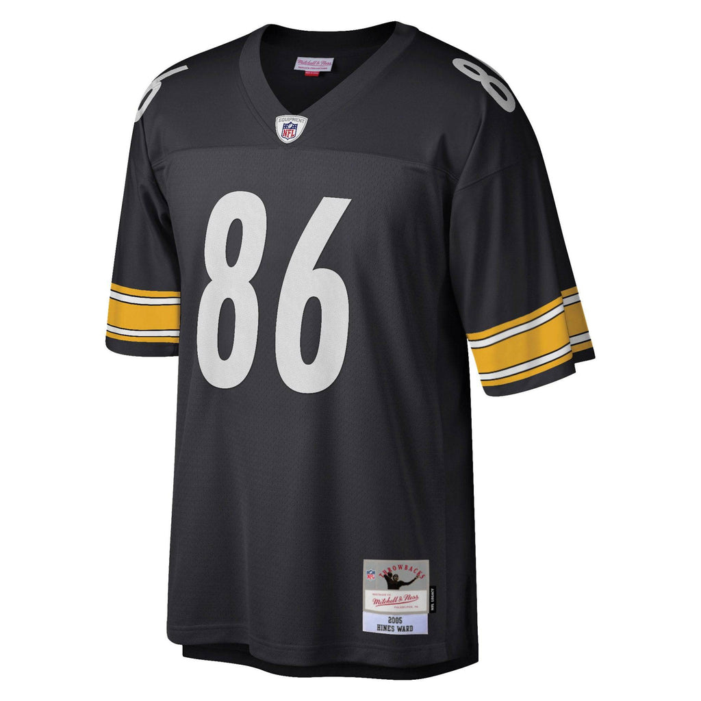 Pittsburgh Steelers Hines Ward Mitchell & Ness Black 2005 Legacy Replica Jersey for Men product image 3, provided for visual