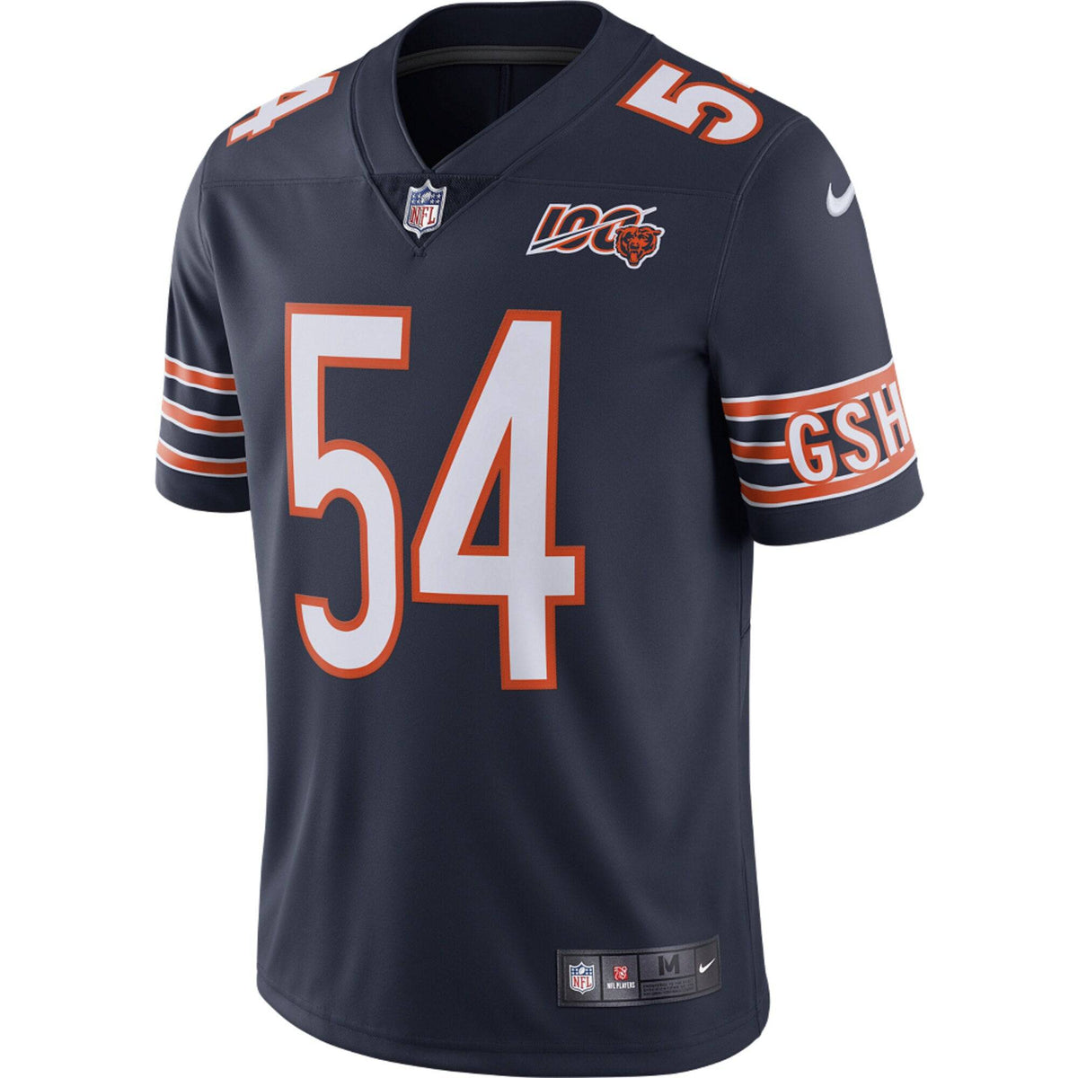 Chicago Bears Brian Urlacher Nike Navy 100th Season Retired Limited Jersey for Men product image 2, provided for visual