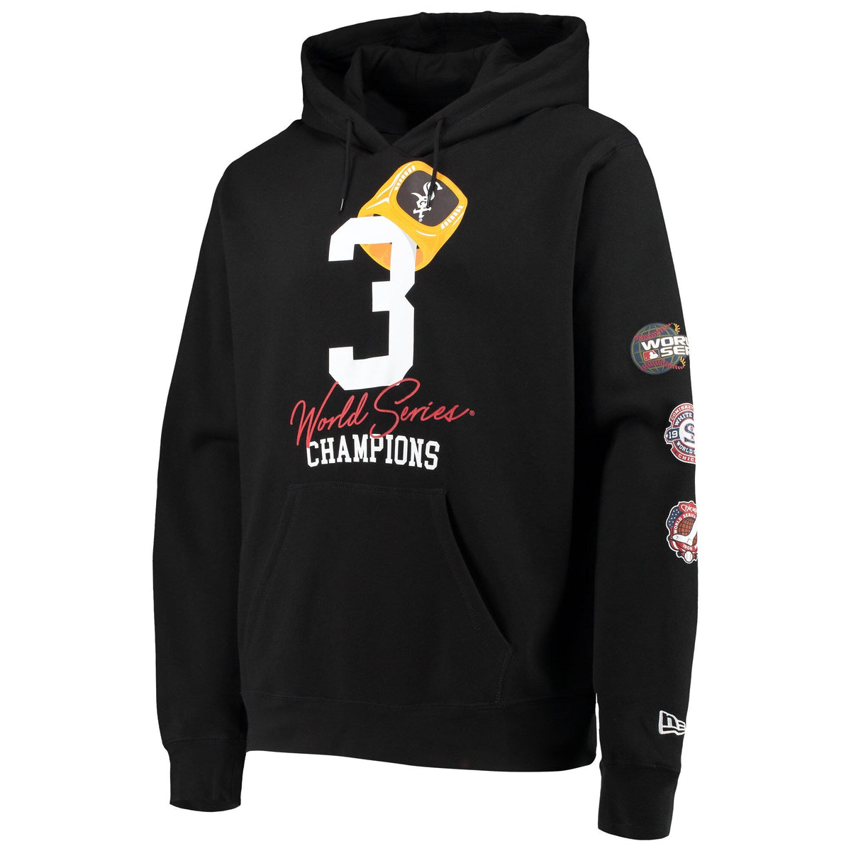 Chicago White Sox New Era Black Count the Rings Pullover Hoodie for Men product image 2, provided for visual reference and
