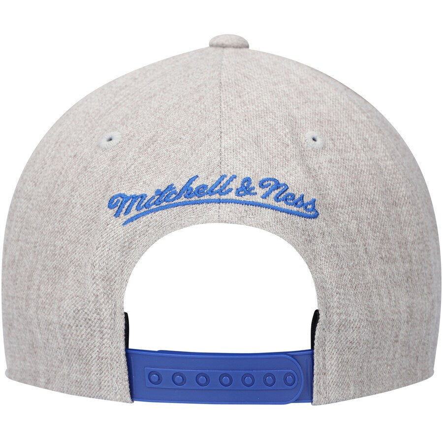 Detroit Pistons Gray Heather 2.0 Mitchell & Ness Snapback Hat product image 4, provided for visual reference and product