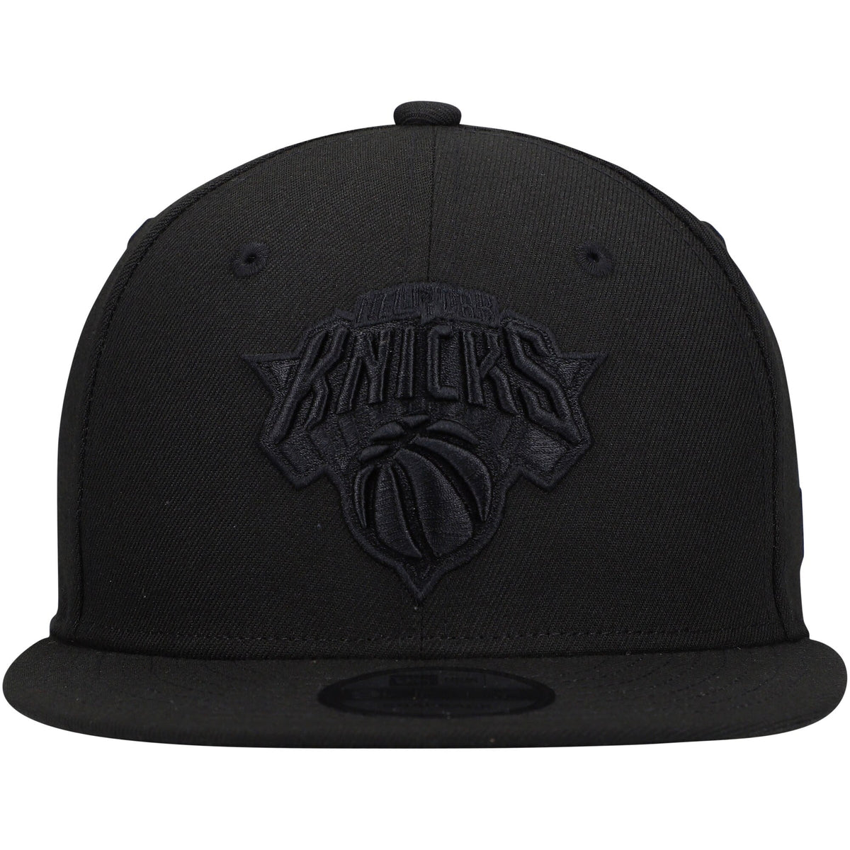 New York Knicks New Era Black On Black Color Pack 9FIFTY Snapback Hat for Men product image 2, provided for visual reference