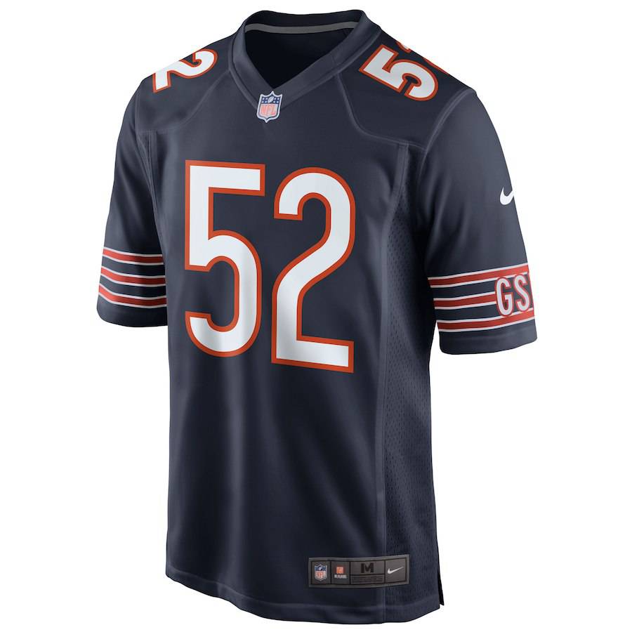 Chicago Bears Khalil Mack Mens Nike Navy Replica Game Jersey product image 2, provided for visual reference and product