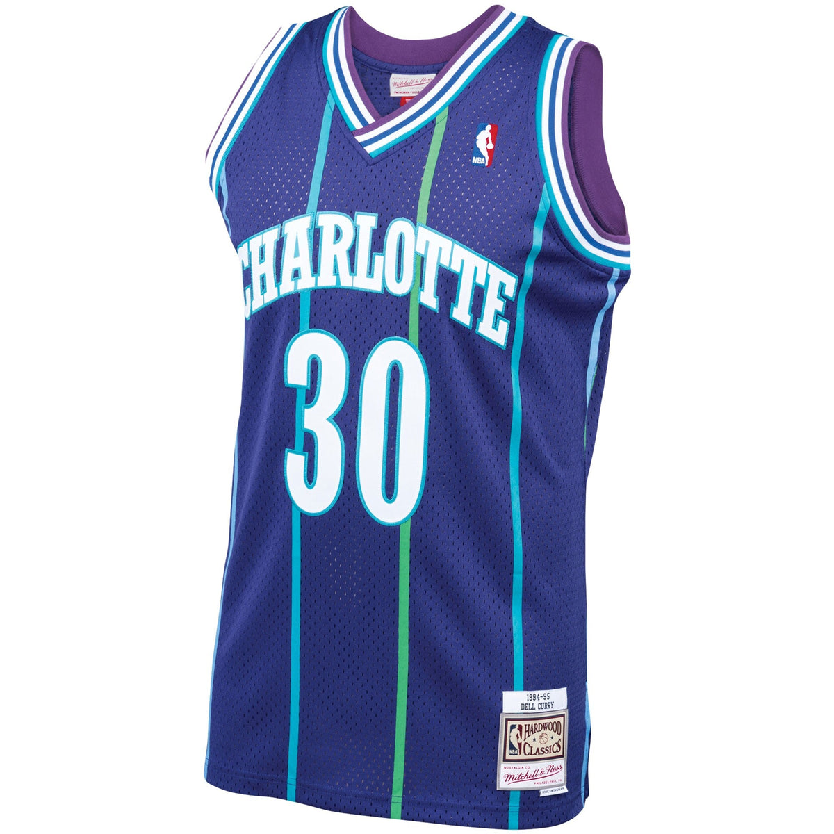 Mitchell & Ness Dell Curry Purple Charlotte Hornets 1994-95 Hardwood Classics Swingman Jersey for Men product image 2,