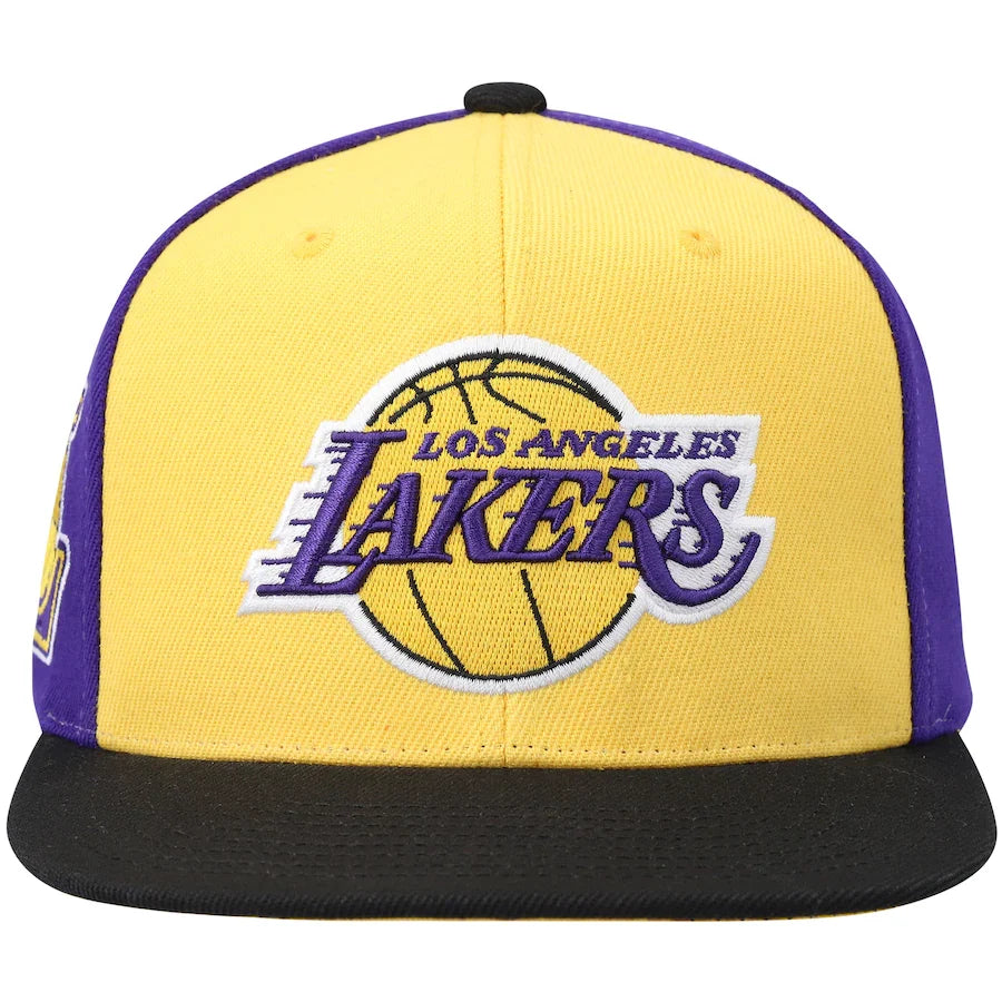 Los Angeles Lakers NBA On The Block Mitchell & Ness Snapback Hat product image 2, provided for visual reference and product