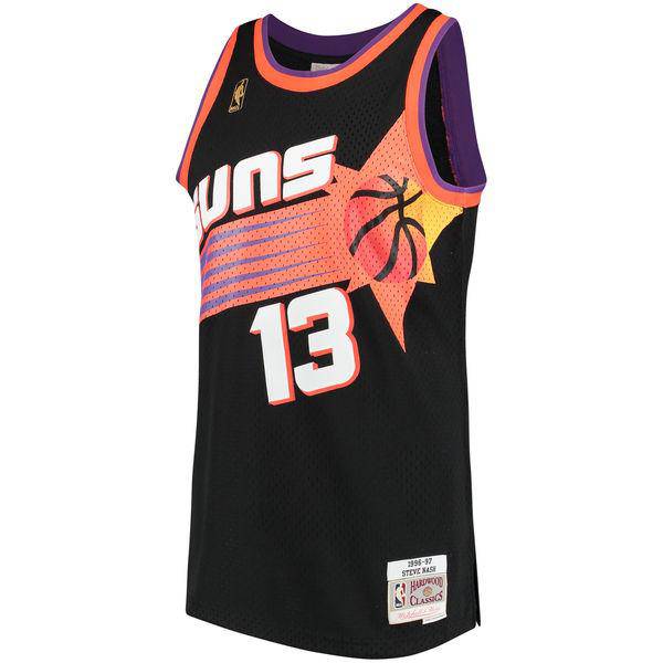 Phoenix Suns Steve Nash Mitchell & Ness Black 1996-97 Hardwood Classics Swingman Jersey for Men product image 2, provided