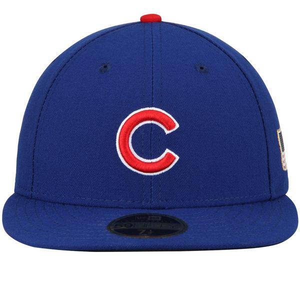 Chicago Cubs New Era Royal Authentic Collection On-Field 59FIFTY Low Profile Fitted Hat with 9/11 Side Patch for Men product