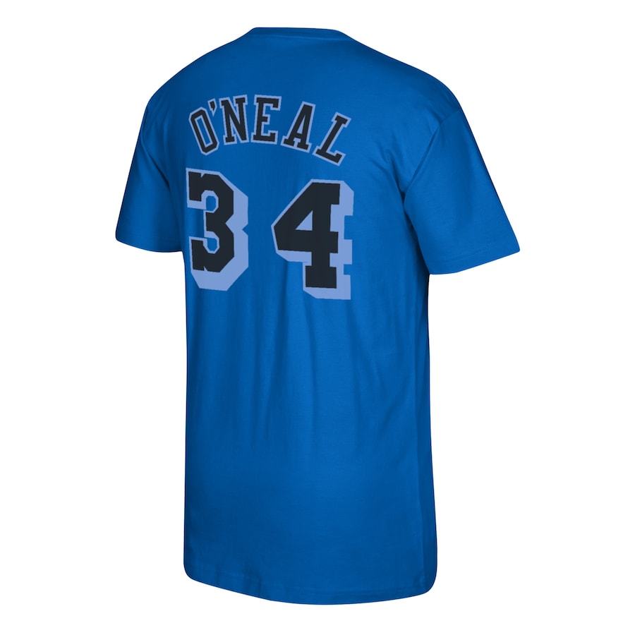 Shaquille O'Neal Los Angeles Lakers Mitchell & Ness Reload 2.0 Name & Number T-Shirt - Blue for Men product image 3,