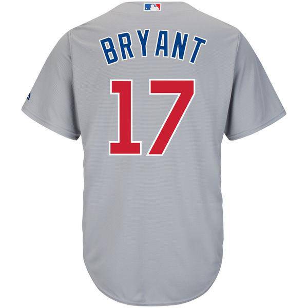 Chicago Cubs Kris Bryant Majestic Gray Road Cool Base Player Jersey product image 2, provided for visual reference and