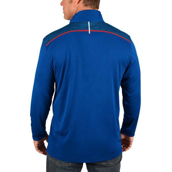 Chicago Cubs Royal Half-Zip Pullover Top by Majestic for Men product image 2, provided for visual reference and product
