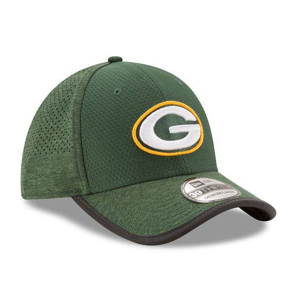 Green Bay Packers New Era Green NFL17 Training Camp Official 39THIRTY Flex Hat for Men product image 3, provided for visual