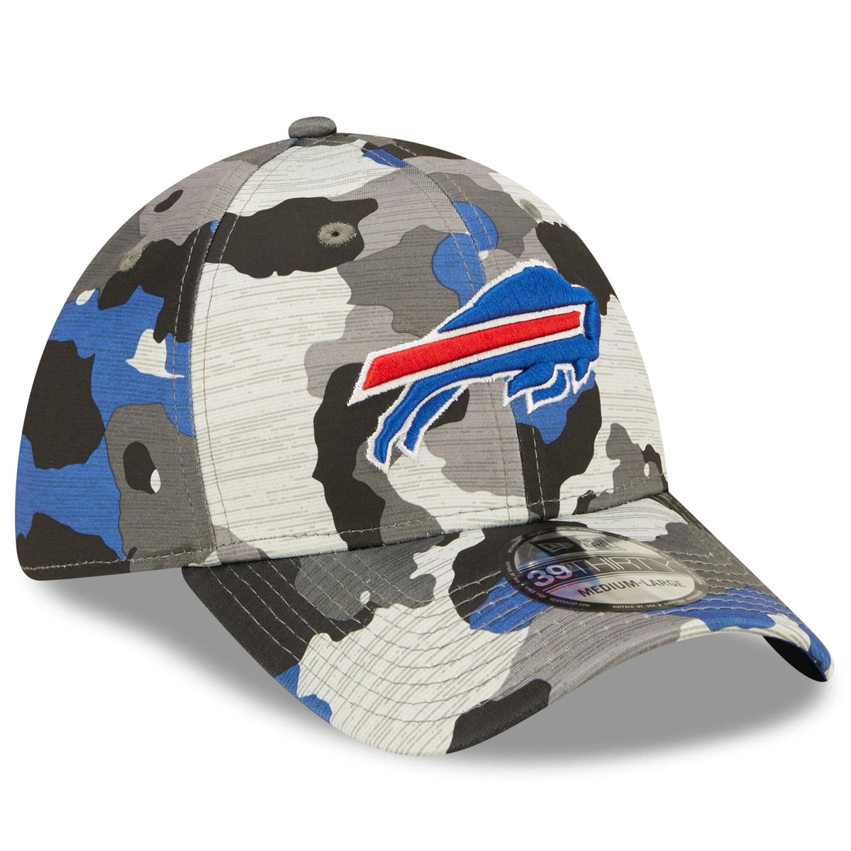 Buffalo Bills New Era Camo 2022 NFL Training Camp Official 39THIRTY Flex Hat for Men product image 3, provided for visual