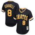 Youth Pittsburgh Pirates Willie Stargell & Ness Black Cooperstown Collection Mesh Batting Practice Jersey product image 1,