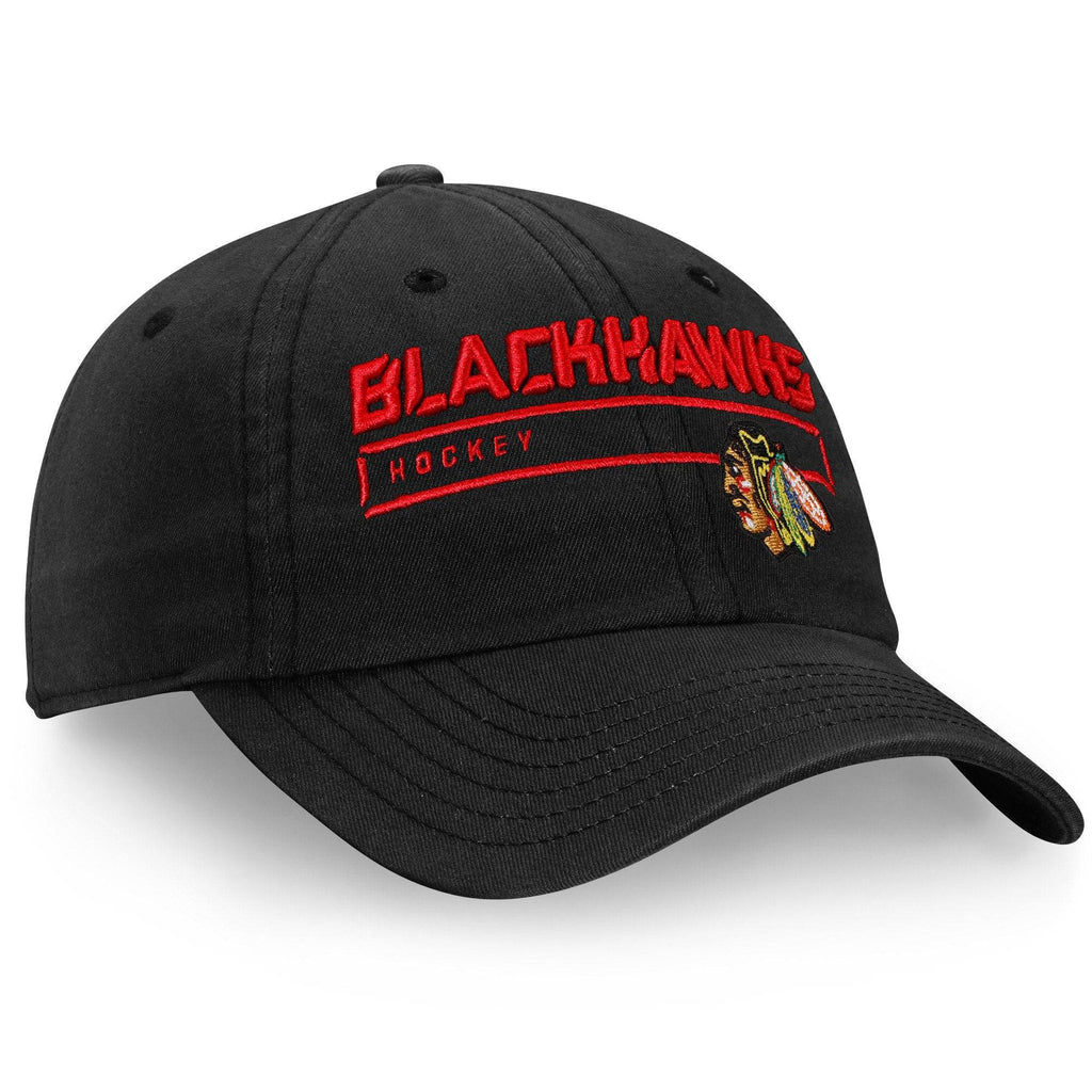 Chicago Blackhawks Fanatics Branded Black Authentic Pro Rinkside Fundamental Adjustable Hat for Men product image 3,