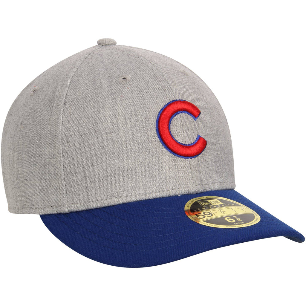 Chicago Cubs New Era Heathered Gray/Royal Change Up Low Profile 59FIFTY Fitted Hat for Men product image 3, provided for