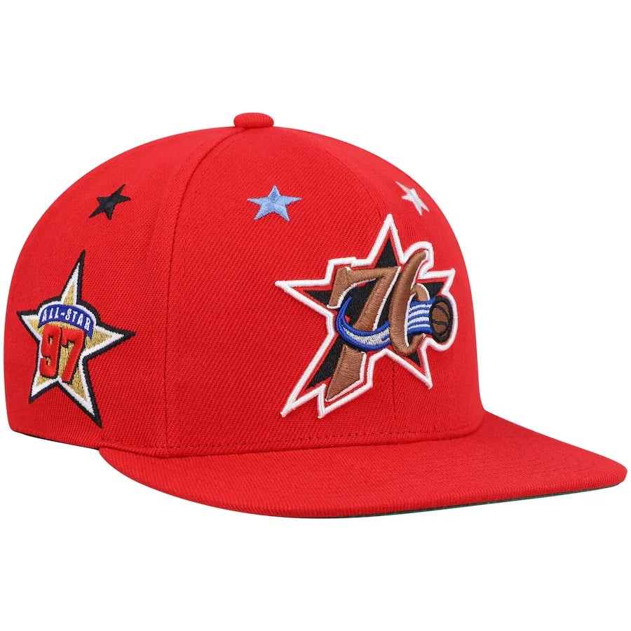 Philadelphia 76ers NBA 97 All Star Star HWC Green Mitchell & Ness Snapback Hat product image 3, provided for visual