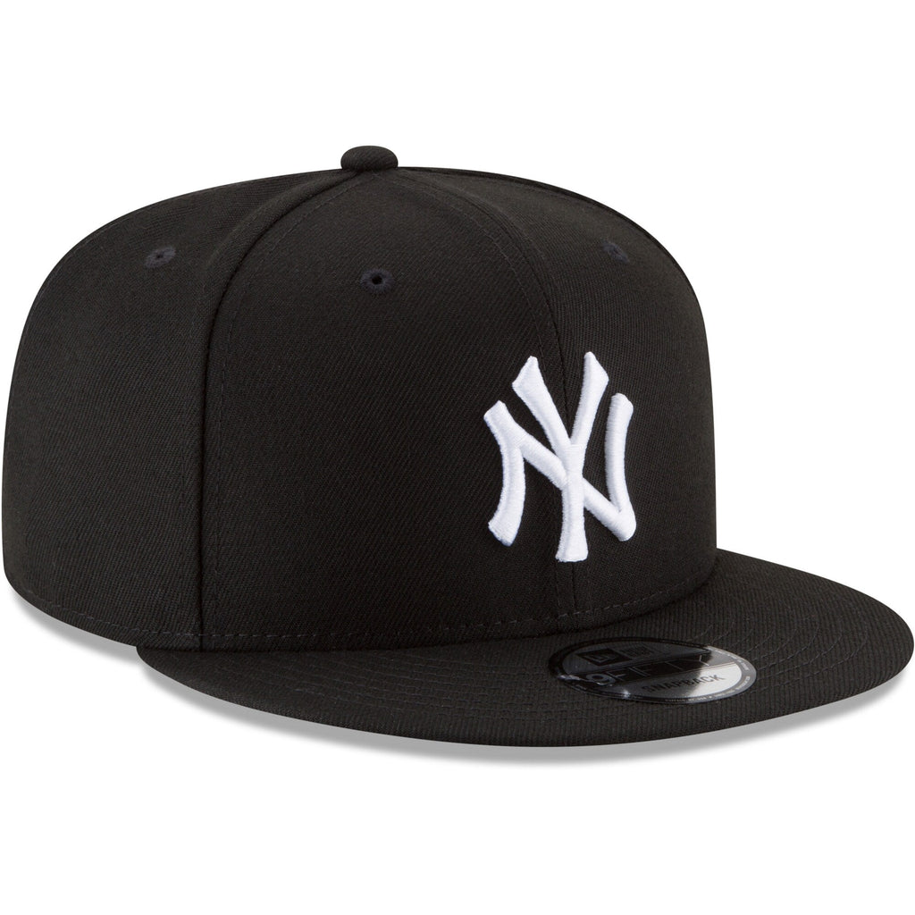 New York Yankees New Era Black & White 9FIFTY Snapback Hat for Men product image 3, provided for visual reference and
